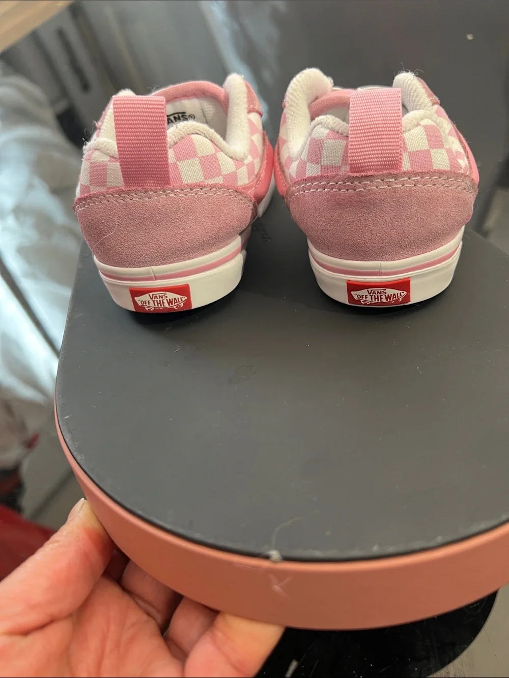 Vans Pink Checkerboard Old Skool LX Sneakers